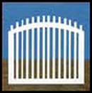 Illusions Vinyl Gate Styles - Classic Victorian Picket Fence Gate