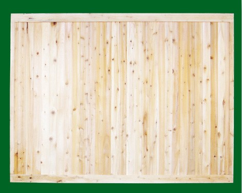 Eastern White Cedar one piece T&G Cedar privacy panel. As shown or you may choose any topper that the installer must add on site.