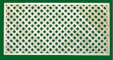Eastern White Cedar Lattice Panel with diagonal lattice